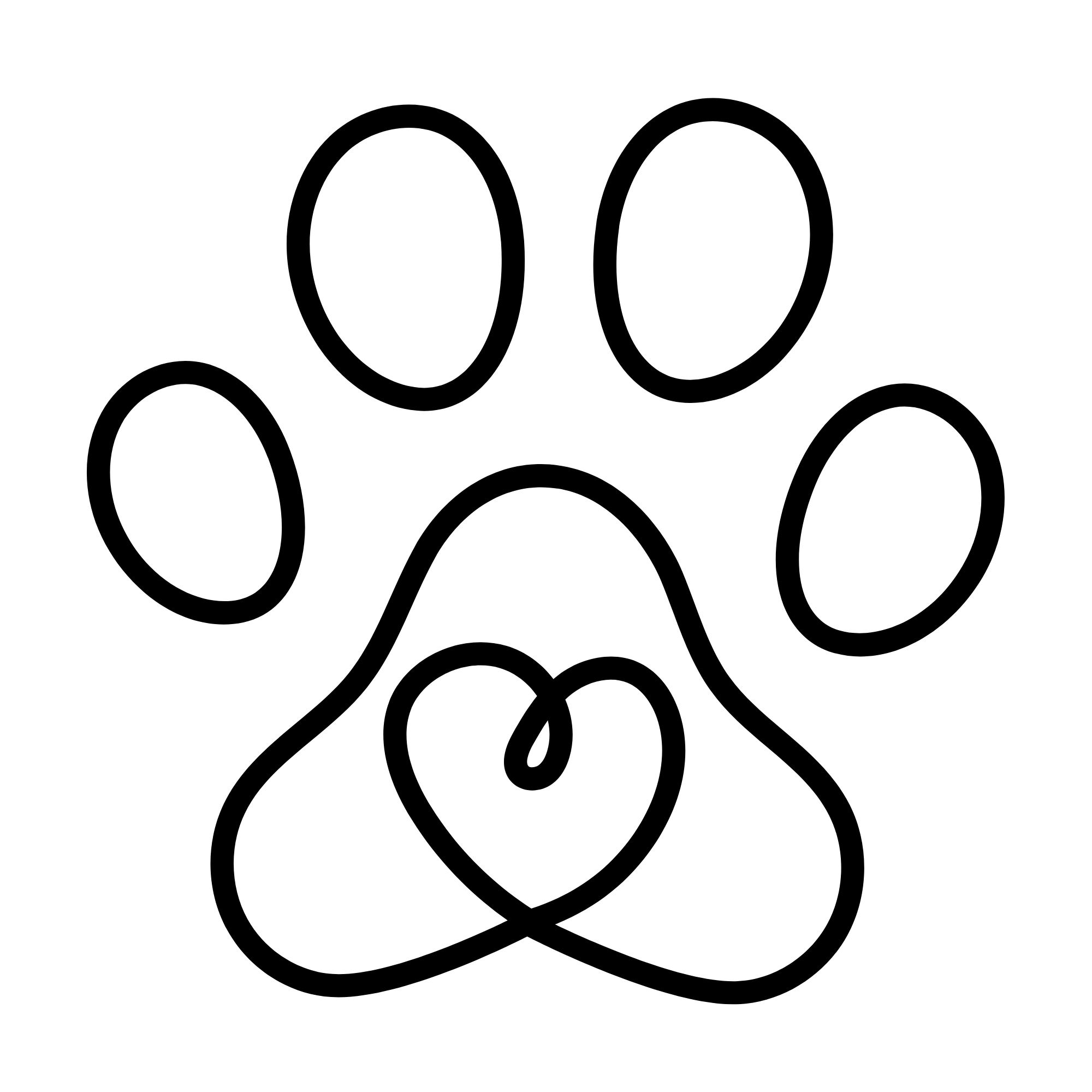 Pfote mit Herz Symbol
